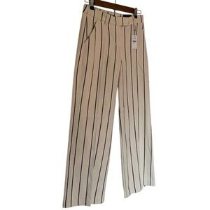 NWT Express Editor Pinstripe Dress Pants 2R 100% Cotton Career Trouser MSRP $98